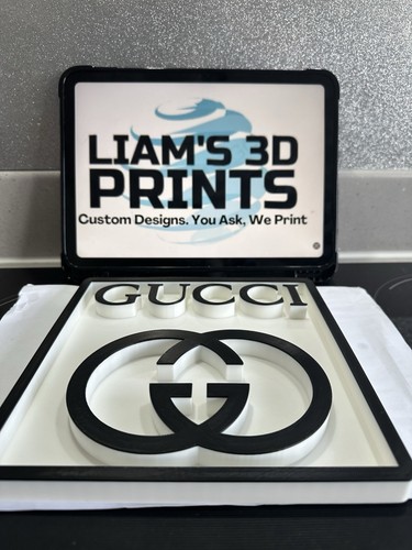 Decorative Designer GG Gucci logo Sign Display two colour choice Mancave - Picture 6 of 7