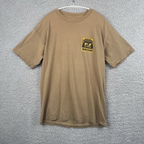 Vintage Y2K Toyota FJ Cruiser Trail Teams Promo T Shirt Brown Men’s Size Large