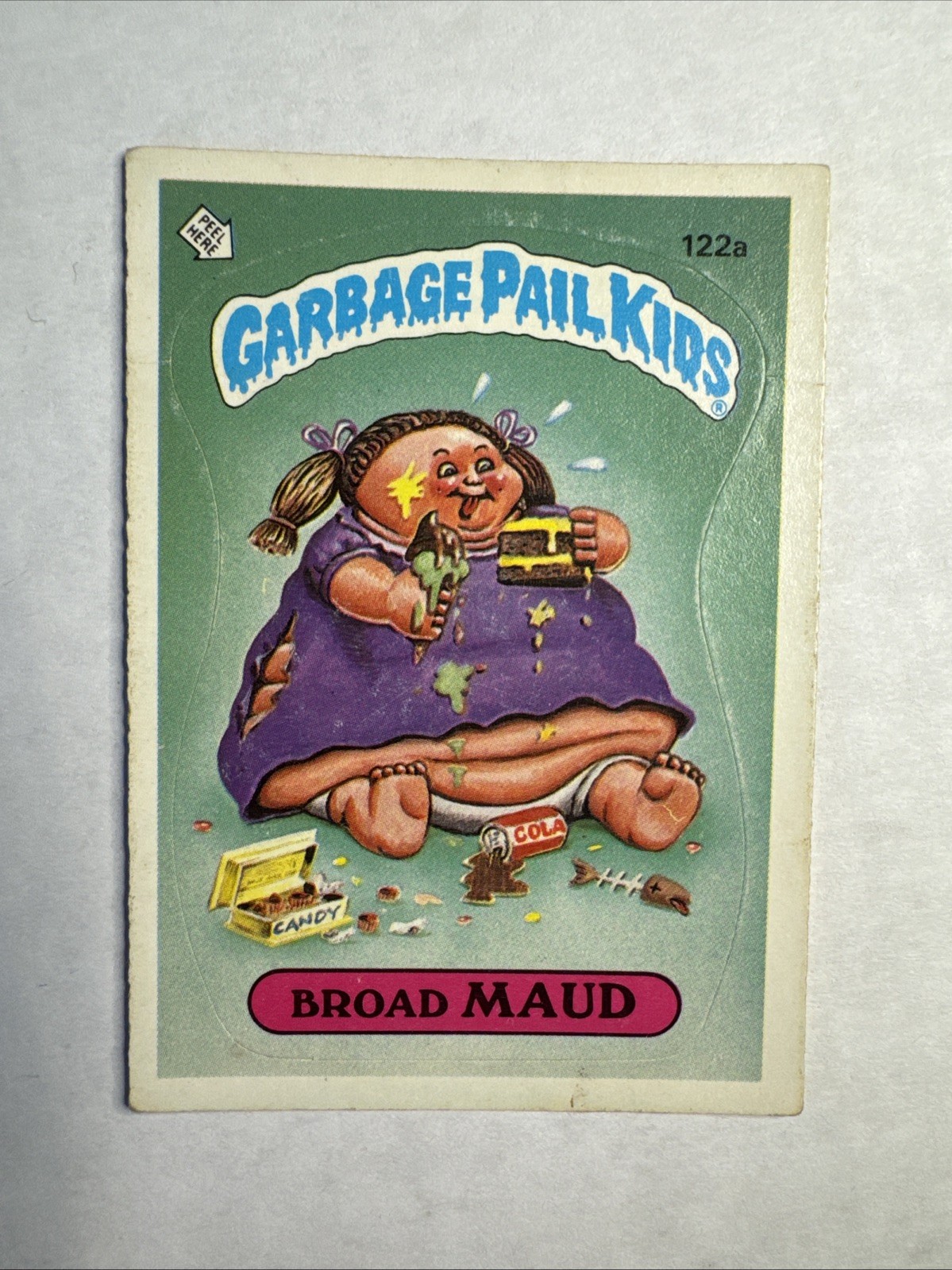 1986 TOPPS GARBAGE PAIL KIDS 122A BROAD MAUD