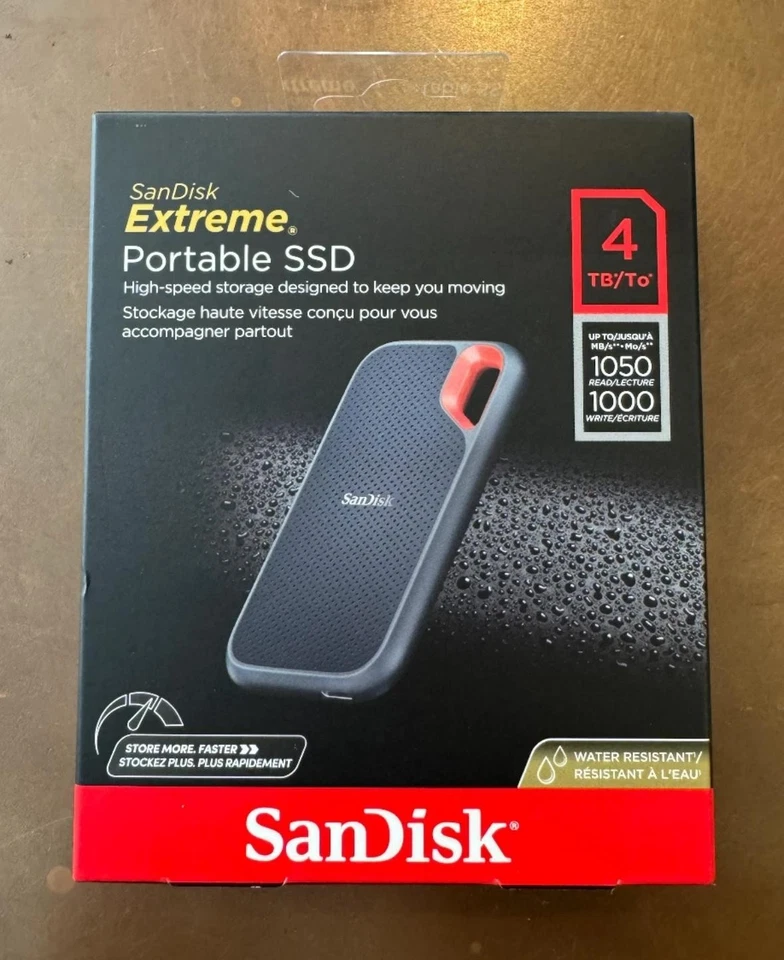sandisk extreme portable ssd Festplatte 4TB - nagelneu versiegelt im Karton