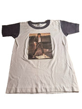Vintage Michael Jackson Photo Ringer T Shirt Youth L 14-16 Trench USA 1980s