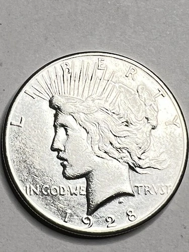 1928-S Peace Silver Dollar AU Better Date San Francisco Mint Strong Detail