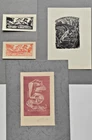 exlibris  bookplate lot of 4 art Mitsuk Sklyaruk Polyakov