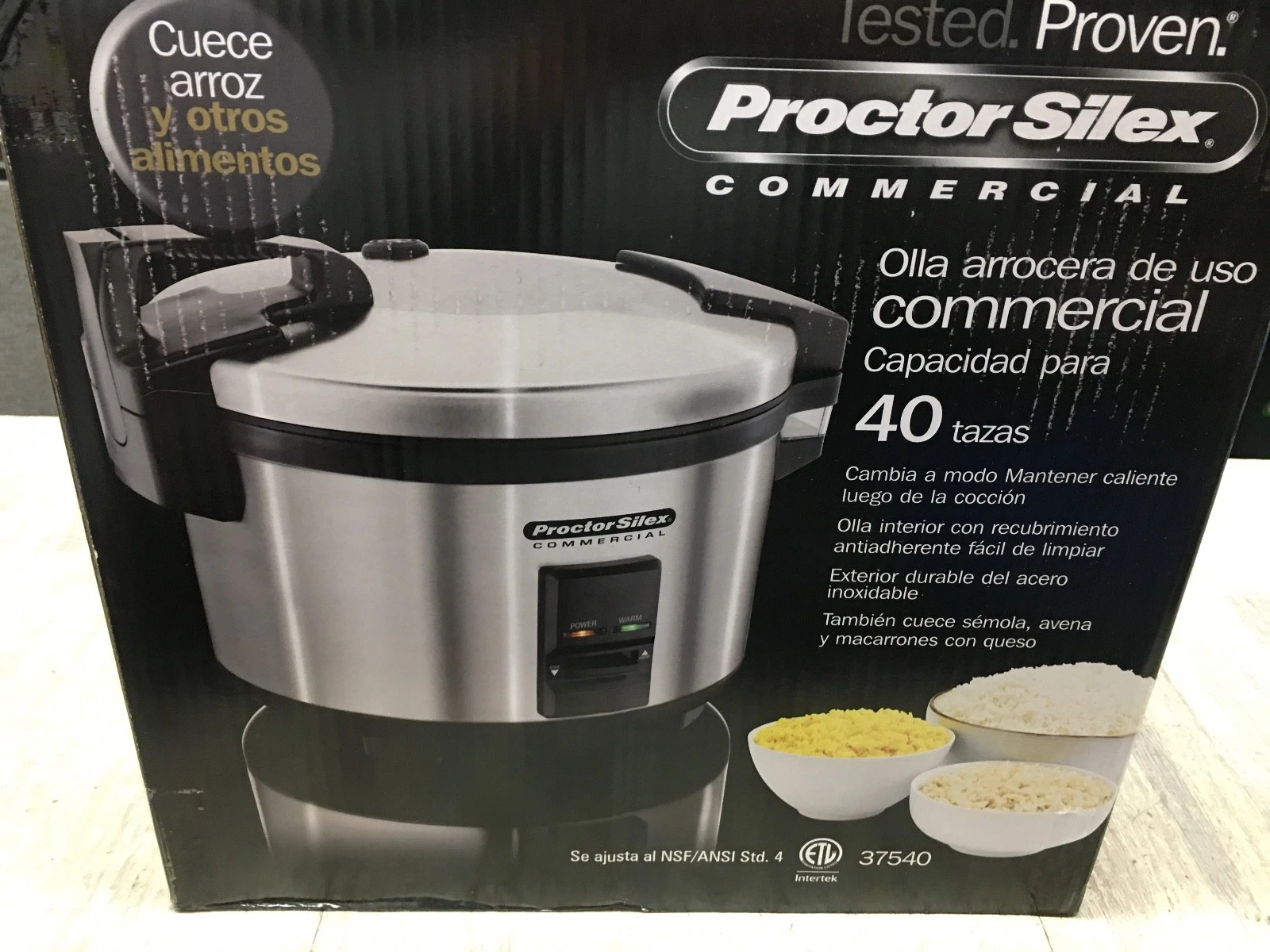 Proctor Silex 37540 40 Cup (20 Cup Raw) Rice Cooker / Warmer - 120V new
