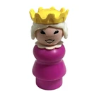 Fisher Price Vintage Little People Plastic Magenta Queen for Castle #993