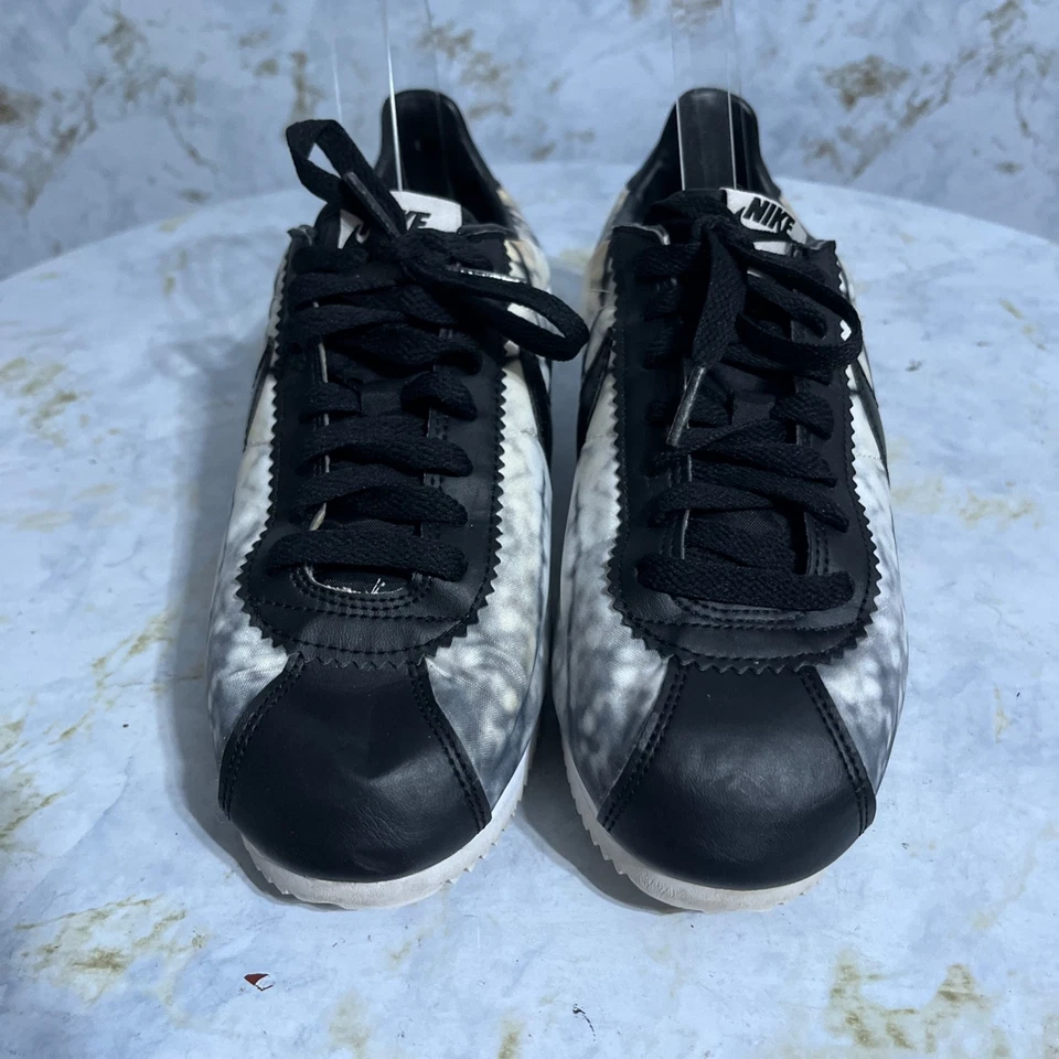 Nike Classic Cortez вишневый цветок женщин размер 9 туфли белый черный низкие кроссовки - Изображение 3 из 4