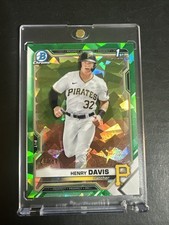 2021 1st Bowman Draft Chrome Sapphire Henry Davis RC Green Refractor #/50 Mint