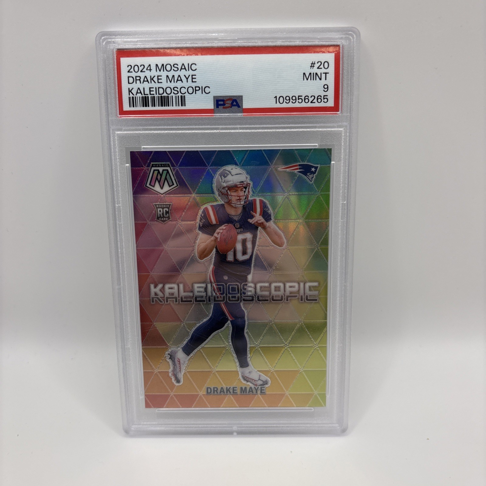 2024 Panini Mosaic Drake Maye Kaleidoscopic PSA 9