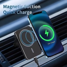 Wireless Magnetic Charger 15W Car Mount Holder For iPhone 18 17 16 15 14 13 12