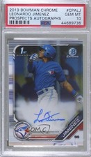2019 Bowman Chrome Prospects Leonardo Jimenez #CPA-LJ PSA 10 GEM MT Auto 8d2