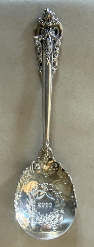 Grande Baroque by Wallace Sterling Silver Christmas Spoon 6 1/4" Dated 2000