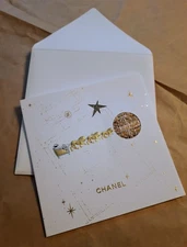 CHANEL Carte de Voeux 2021  Tweed Neuve Avec Son Enveloppe. 