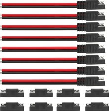 1FT 14AWG SAE Extension Cable 2 Pin SAE Quick Disconnect for Solar RV Automotive