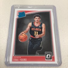 2018-19 Donruss #198 Trae Young Rated Rookie Card Atlanta Hawks RC. rookie card picture