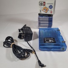 Iomega Zip 100 External USB Drive Z100USB Blue Clear w/ Adapter 14 Zip Disks