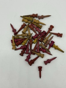 Lot Of 41 Vintage Wood Rite Hite Golf Tees 1.5”-1.75” Multi Color And Size.