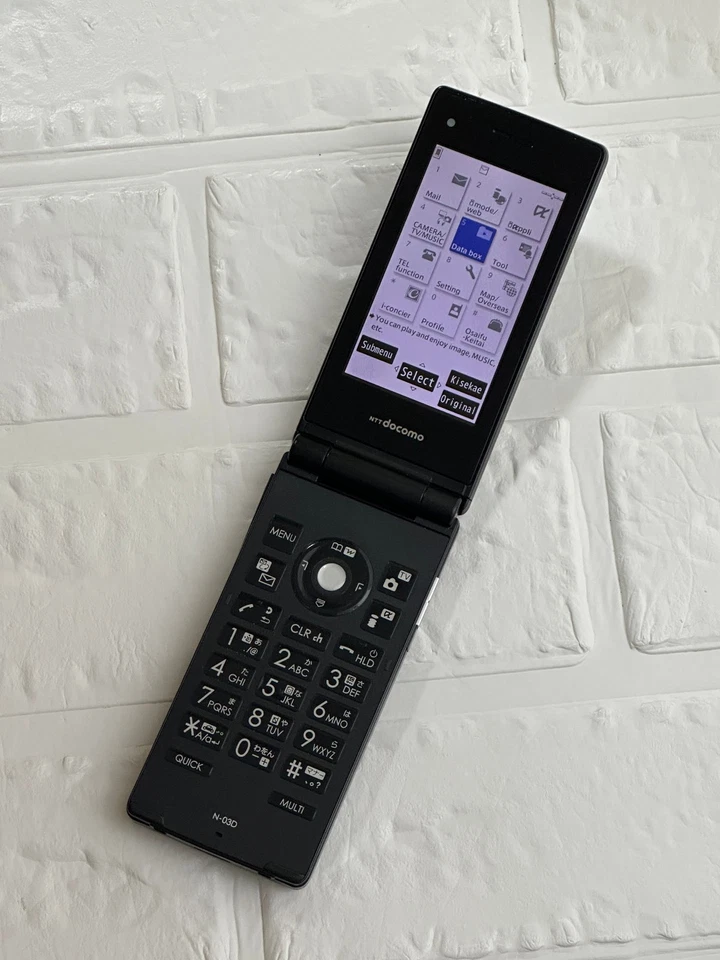 NEC N-03S Negro Docomo FOMA Japonés Teléfono Abatible Keitai Garakei Retro Foto 4 de 4