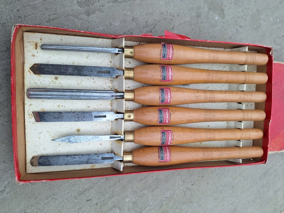 Set of 6 Vintage Stormont Woodturning Chisels - Image 2 of 4