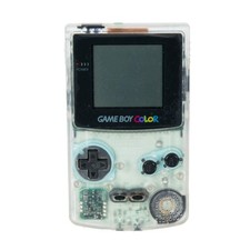 Nintendo Game Boy Color Clear Handheld System White Tested & Works! VG