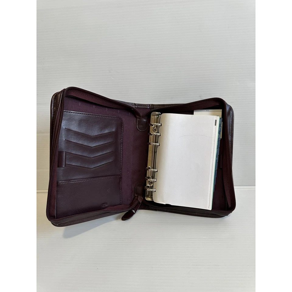 Franklin Covey Floral Ciruela Cuero Fecha Planificador Organizador Soporte De Colección 020715 Foto 4 de 4