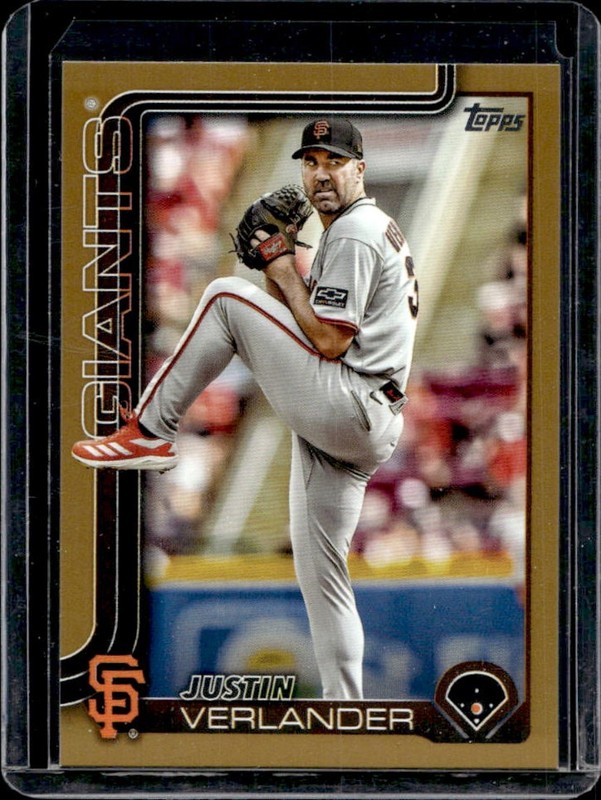 2025 Topps Update Justin Verlander Gold Border #/2025 Giants