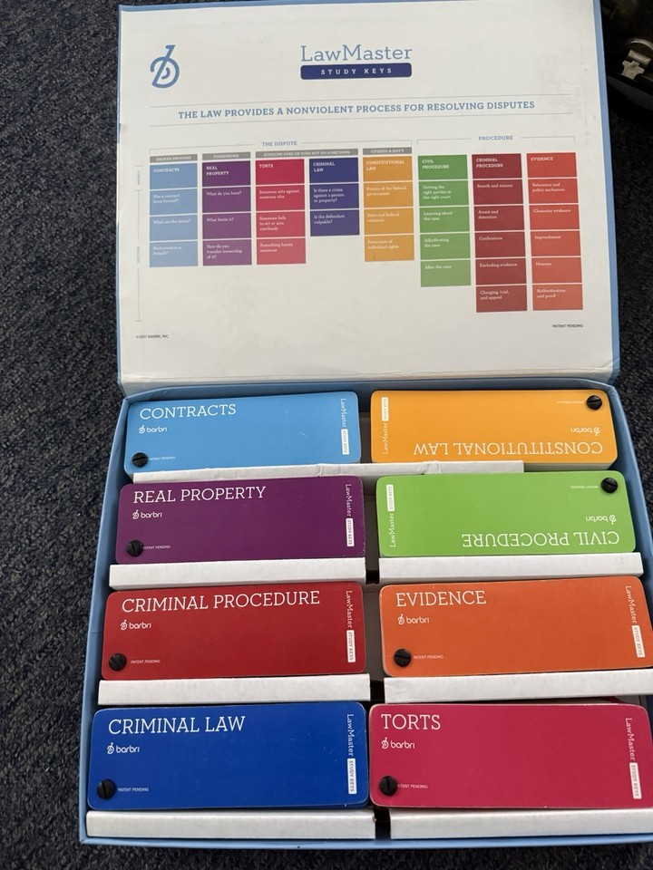 Barbri Law Master Study Keys Bar Prep 2017 Law Master Flashcards | eBay