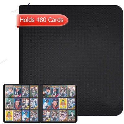 Premium 12 Pocket Side load Trading Card Binder, 480 Cards for Sports, TCG & MTG