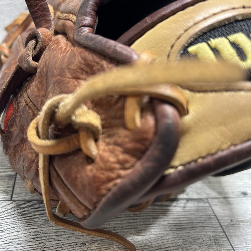 Wilson YAK Pro Soft Ecco Leather RHT 11 1/2" Baseball Glove Pitchers A1500BB1786 - Picture 7 of 19