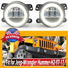 For Ford 2009 2010 2011 2012 2013 2014 F150 2X 4" Bumper LED Halo Fog Lights USA