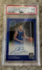 Jalen Brunson Panini Optic Rated Rookie Auto Blue 5/49 PSA 9 COLOR MATCH