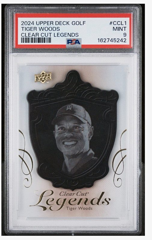Upper Deck 2024 Golf Clear Cut Legends Tiger Woods #CCL-1 PSA 9