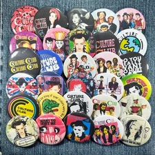 CULTURE CLUB Boy George 80s Music 2.25" Pinback Buttons New Wave Dance, 30 Pins