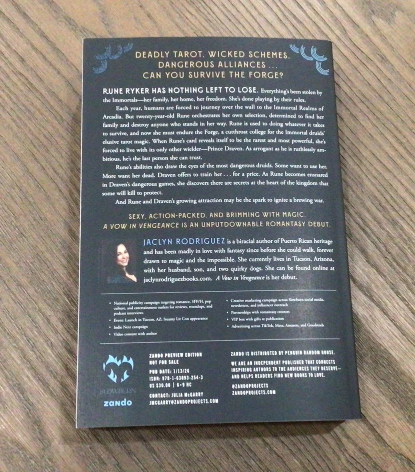 A Vow In Vengeance Signed by Jaclyn Rodriguez ARC 1/2026 - Image 2 of 4