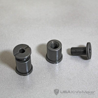 Chain Ring Bolt 7/16'' Satin FEMALE dia x .56''L  1/4''-28 Thread (no screw)   1...