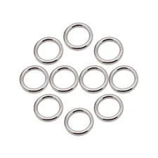 Metal O Rings(25mm/1in), 10pcs 304 Stainless Steel O-Ring Silver O Ring