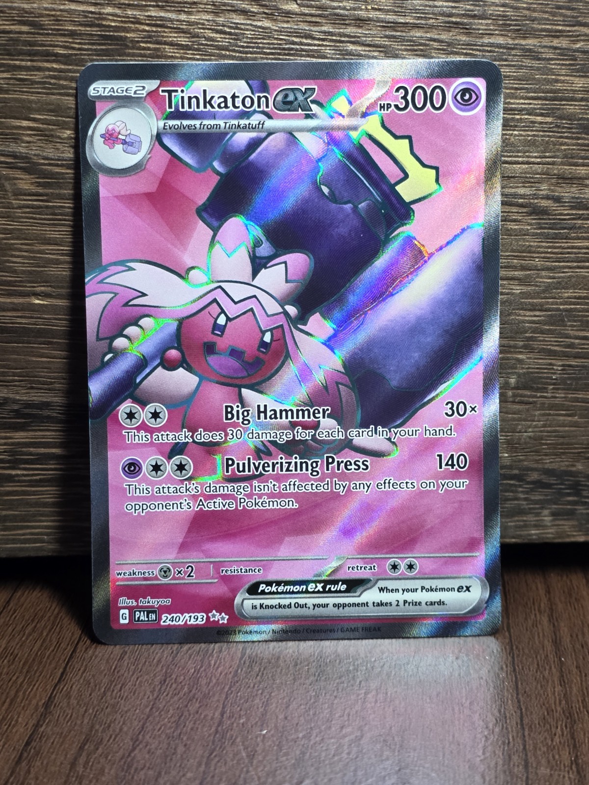 Pokémon TCG - Tinkaton ex - Paldea Evolved - 240/193 - Full Art - NM