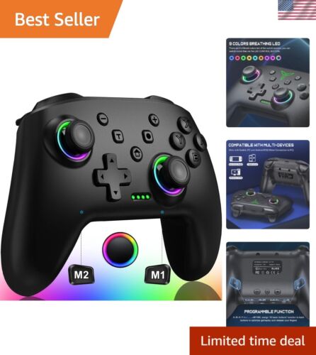 Wireless RGB Switch Controller with Programmable Features for Ultimate Gameplay