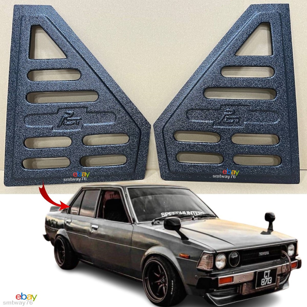Toyota Corolla KE70 GL DX Quarter Window Visor Panel Cover
