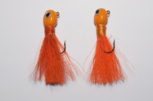 WALLEYE HAIR JIGS, 1/16, 3/32, 1/8, 1/4, 3/8, 1/2 & 5/8 Oz., 4 PER PACK - Picture 2 of 22
