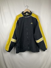 Vintage Men Black And Yellow Adidas Windbreaker Track Suit Large