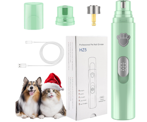 VIWIK Dog Nail Grinder, 2-Speed Rechargeable Dog Nail Trimmers for Large Medi...