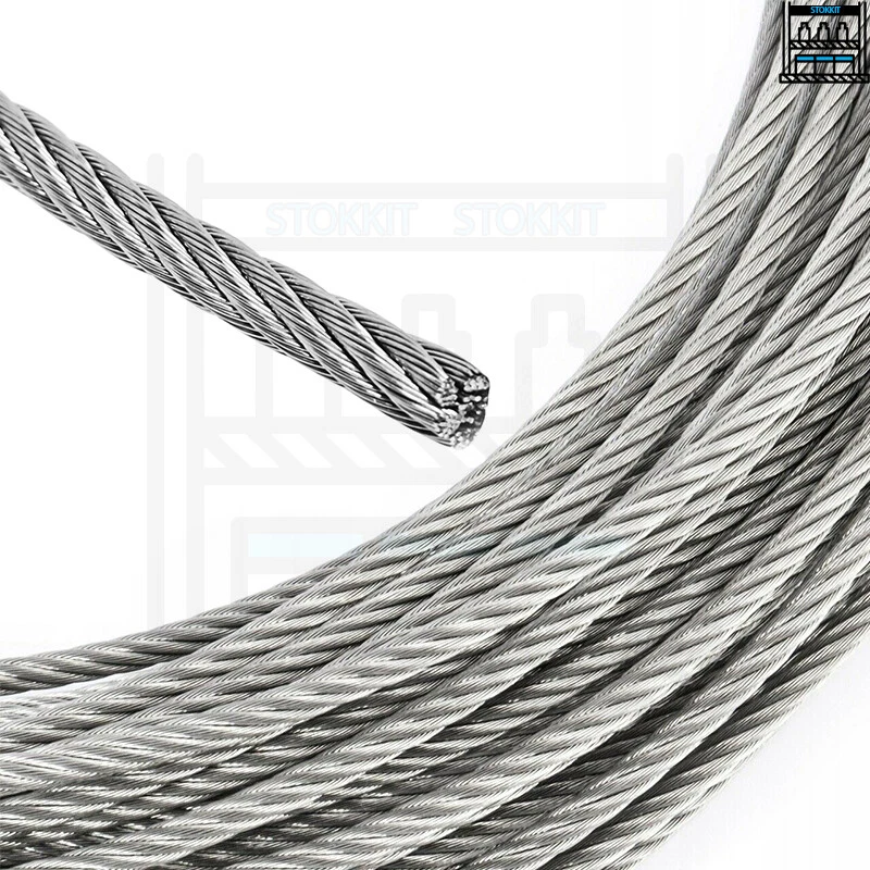 1mm 2mm 3mm 4mm 5mm 6mm 8mm 10mm GALVANISED STEEL WIRE ROPE LIFTING METAL  CABLE