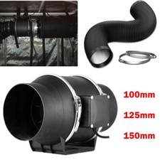 Rohrlüfter Rohrventilator für Klimaanlage Lüfterkanal Abluftschlauch 100-150mm
