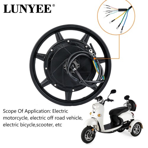 14 inch Electric Bicycle Motor Kit 36V-72v 1500W-3500W 120km/h Hub Motor - 第 2/8 張圖片