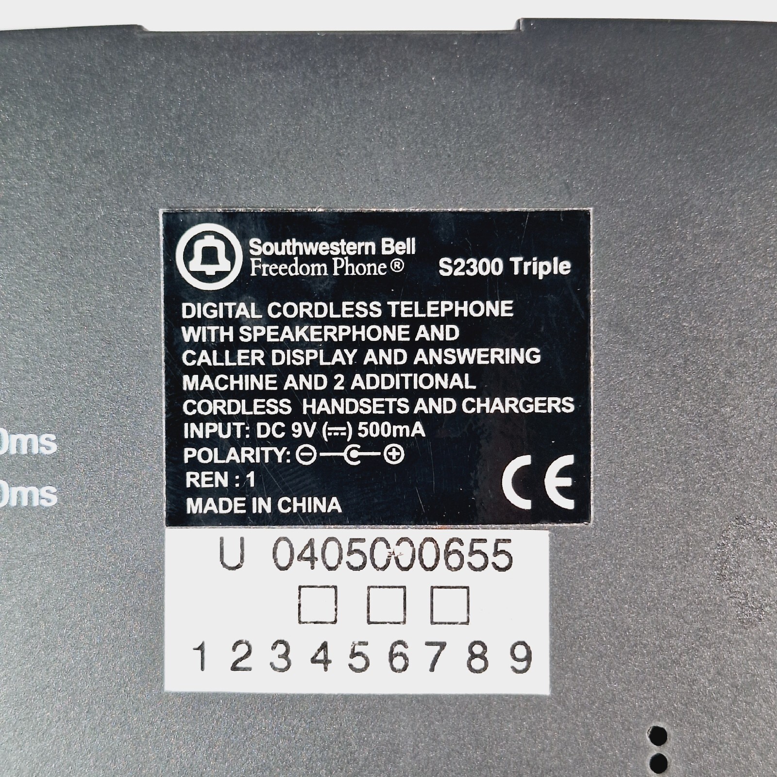 Southwestern Bell Freedom Phone S2300 Digital Cordless Phone