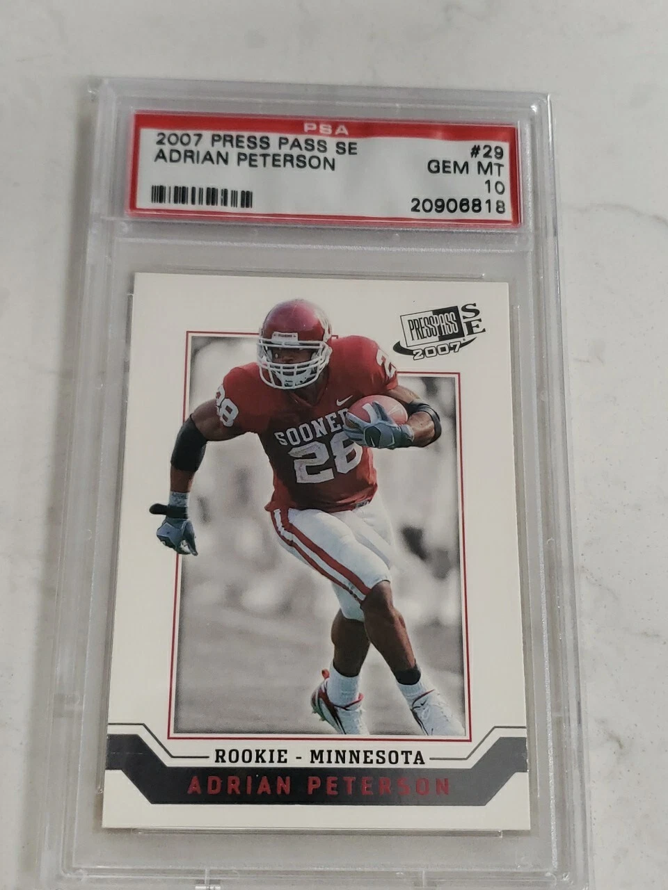 Adrian Peterson Press Pass Se #29 Base