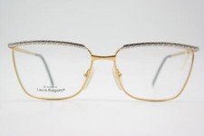 Vintage Glasses Laura Biagiotti V 117 Gold Silver Oval Eyeglass Frame