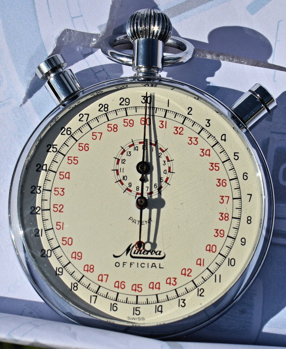 Very Rare Minerva Stopwatch 30 Seconds Rattrapante Vintage