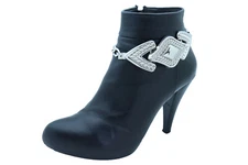 Women Silver Metal Chain Boot Bracelet Shoe Contemporary Arrow Head Retro Charm