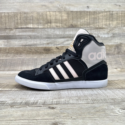 Adidas Extaball Womens Size 8 US Black Pink High Top Casual Shoes | eBay